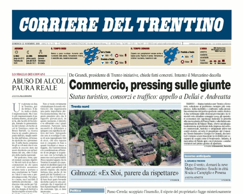 Corriere Trentino e Alto Adige si fondono.