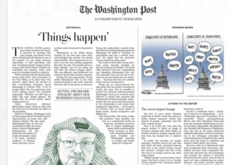 Washington Post difende Khashoggi e attacca Trump, giornalismo che non si piega Washington Post attacca Trump su Khashoggi.