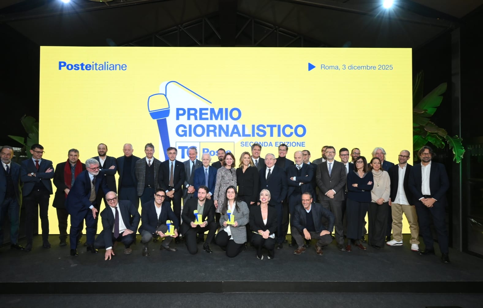 Premiazione vincitori seconda edizione del Premio giornalistico TG Poste Premio Poste a Bianca Michelangeli. La premiazione.